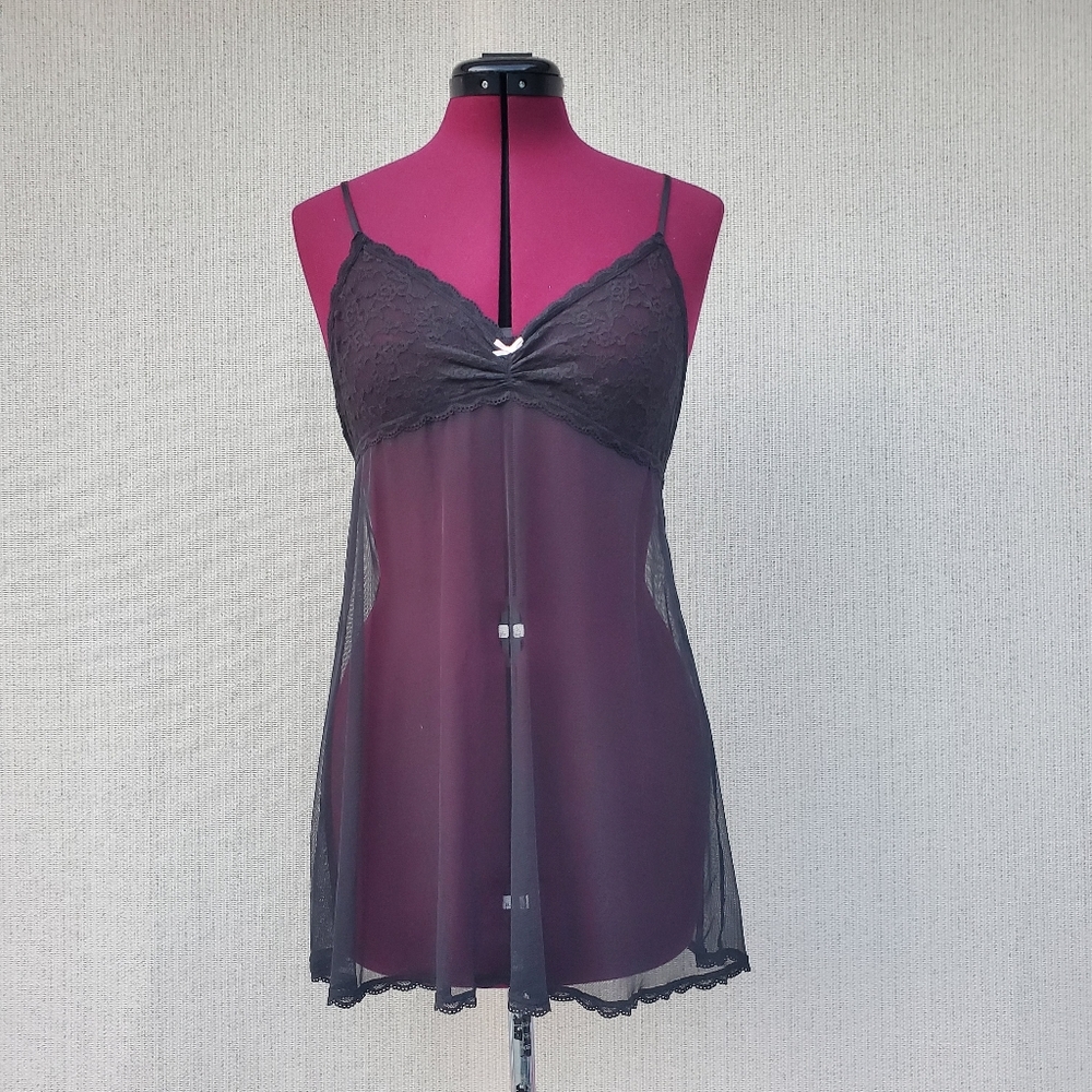 VS Victoria's Secret Black Chemise Size Large